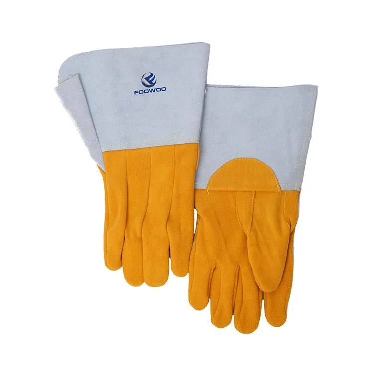 ถุงมือเชื่อม Tig หนังกวางกลับด้าน